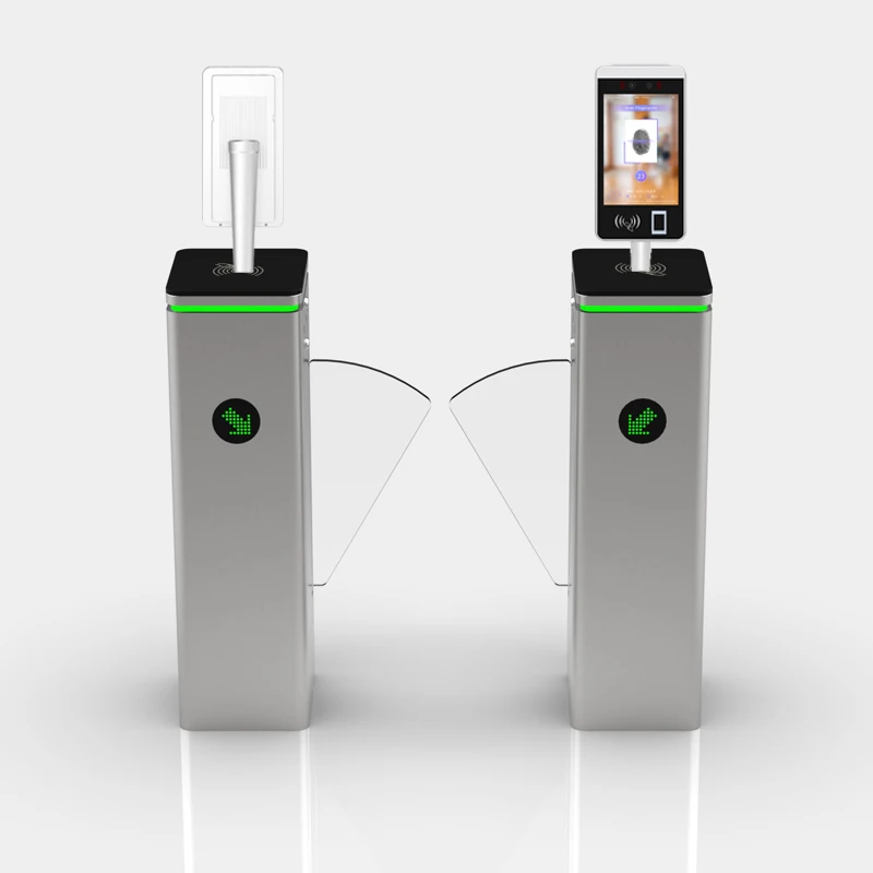 

Security Access Control Management Custom Mini Stainless Steel Wing Gate Flap Barrier Turnstile for School