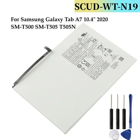 New SCUD-WT-N19 7040mAh Replacement Battery For Samsung Galaxy Tab A7 T505C T500 Tablet batteria+Tools