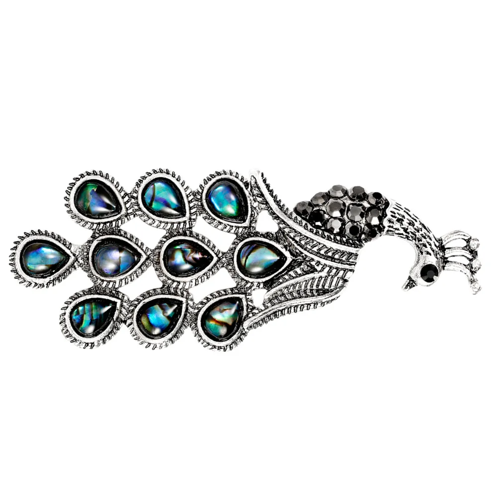 الطاووس شل بروش قسط لامعة فو اللؤلؤ تصميم لافتة للنظر المرأة مجوهرات الأزياء حجر الراين دبابيس حجر الراين بروش