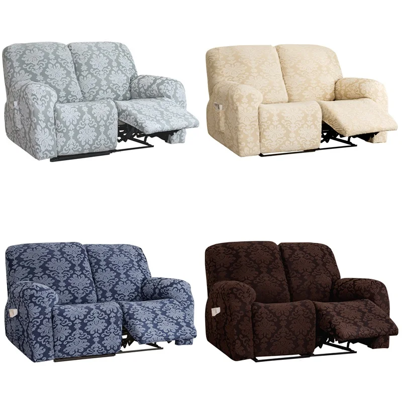 Nordic Armchair Covers Non-Slip Lounger Sofa Slipcover Couch Cover Living Room 1/2/3 Seat Jacquard Recliner Sofa Cover Elastic