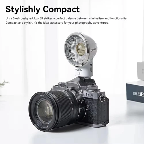 Imagen 2 del producto Flash de cámara Retro Godox Lux Elf para Canon Sony Nikon Fuji Olympus Flash de cámara incorporado 7,4 V 350mAh batería de litio puerto tipo c