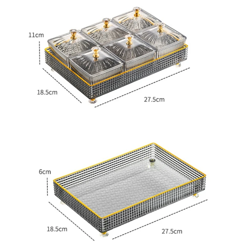 Piring permen cahaya kotak buah nampan makanan segar plastik piring buah kering rumah tangga gaya Ins piring permen, B