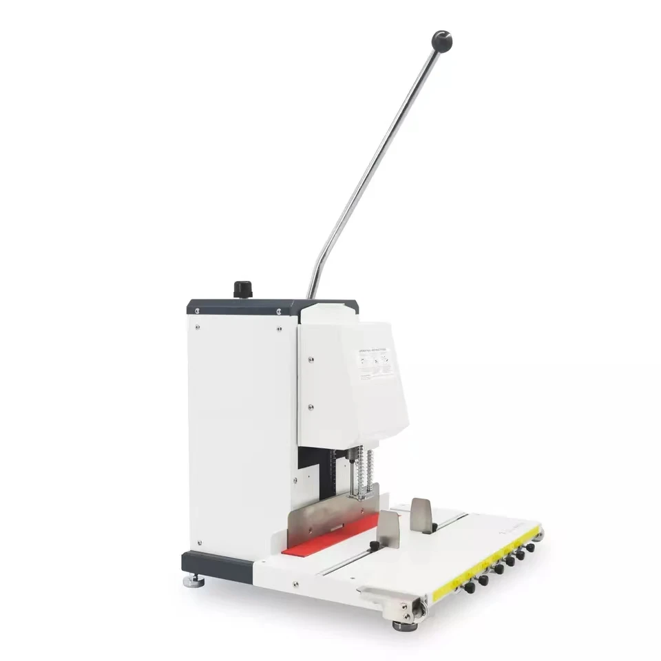 Electric paper hole puncher with movable plate with handle U-WB500