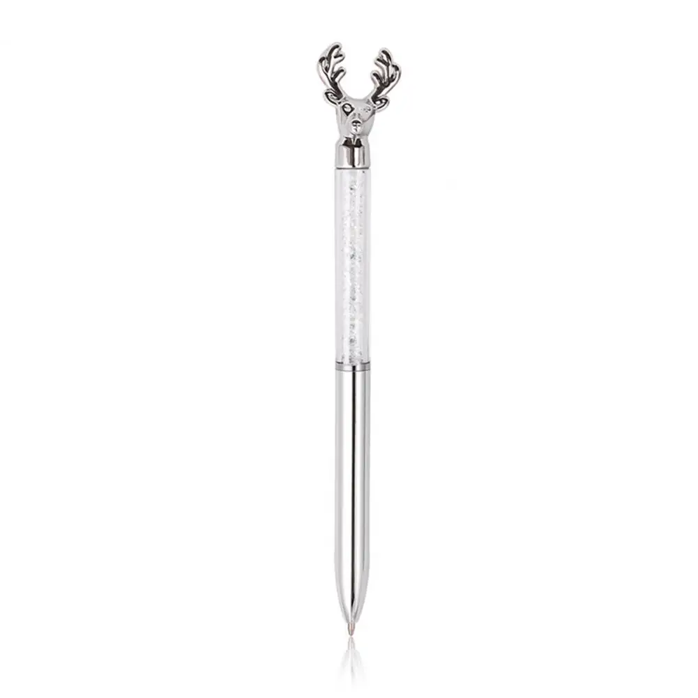 Delicate Smooth Writing Integrated Design Large Rhinestone Scepter Pen Multi-Color Optional Faux Crystal Pen Office Supply