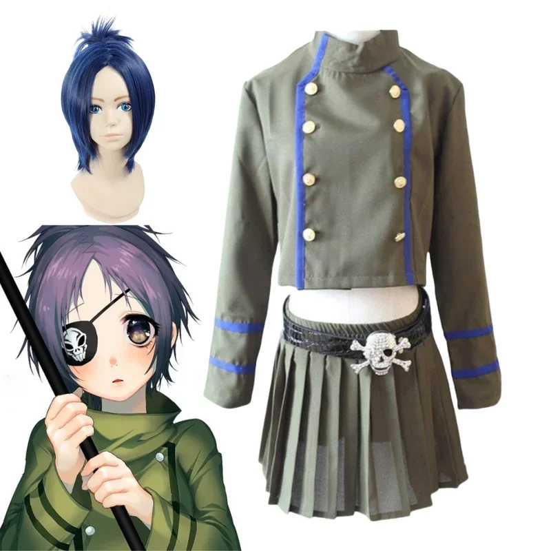 MN1 أنيمي هيتمان تولد من جديد كورومو دوكورو تأثيري كوكويو زي شعر مستعار كروم دوكورو زي مدرسي حفلة الهالوين البدلة 8/yG