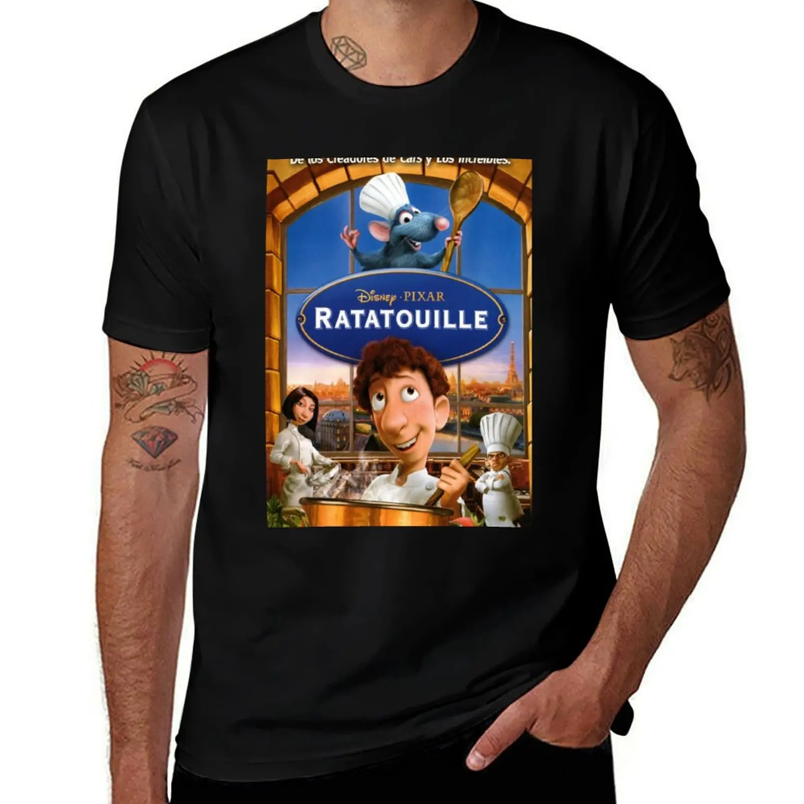 

Ratatouille Poster T-Shirt blue archive new edition tees big and tall t shirts for men