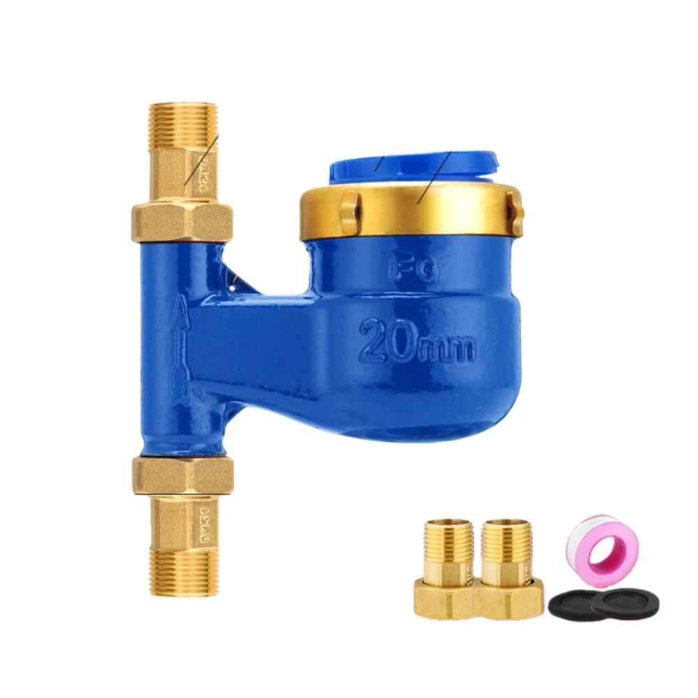 Home Plumbing Vertical Water Meter Meter Installation Internal Thread Connection Easy Installation Long Lifespan Over 10 Years