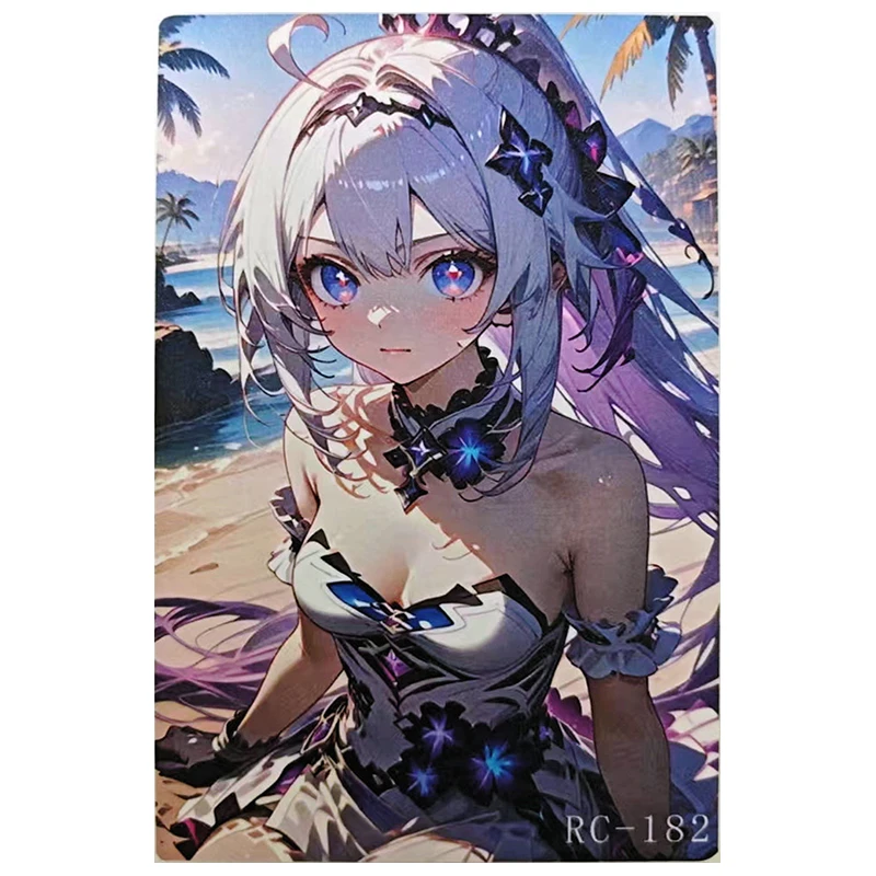 Anime diosa historia rara tamaño A6 RC tarjeta coleccionable Kafka Robin Hu Tao Ningguang Yae Miko Keqing juguetes para niños regalo de cumpleaños