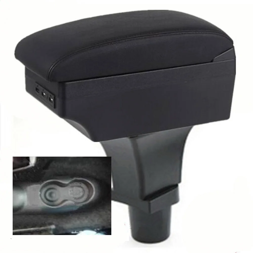 For Fiat 500 Armrest Box Elbow Rest Central Store Content with USB Interface Cup Holder