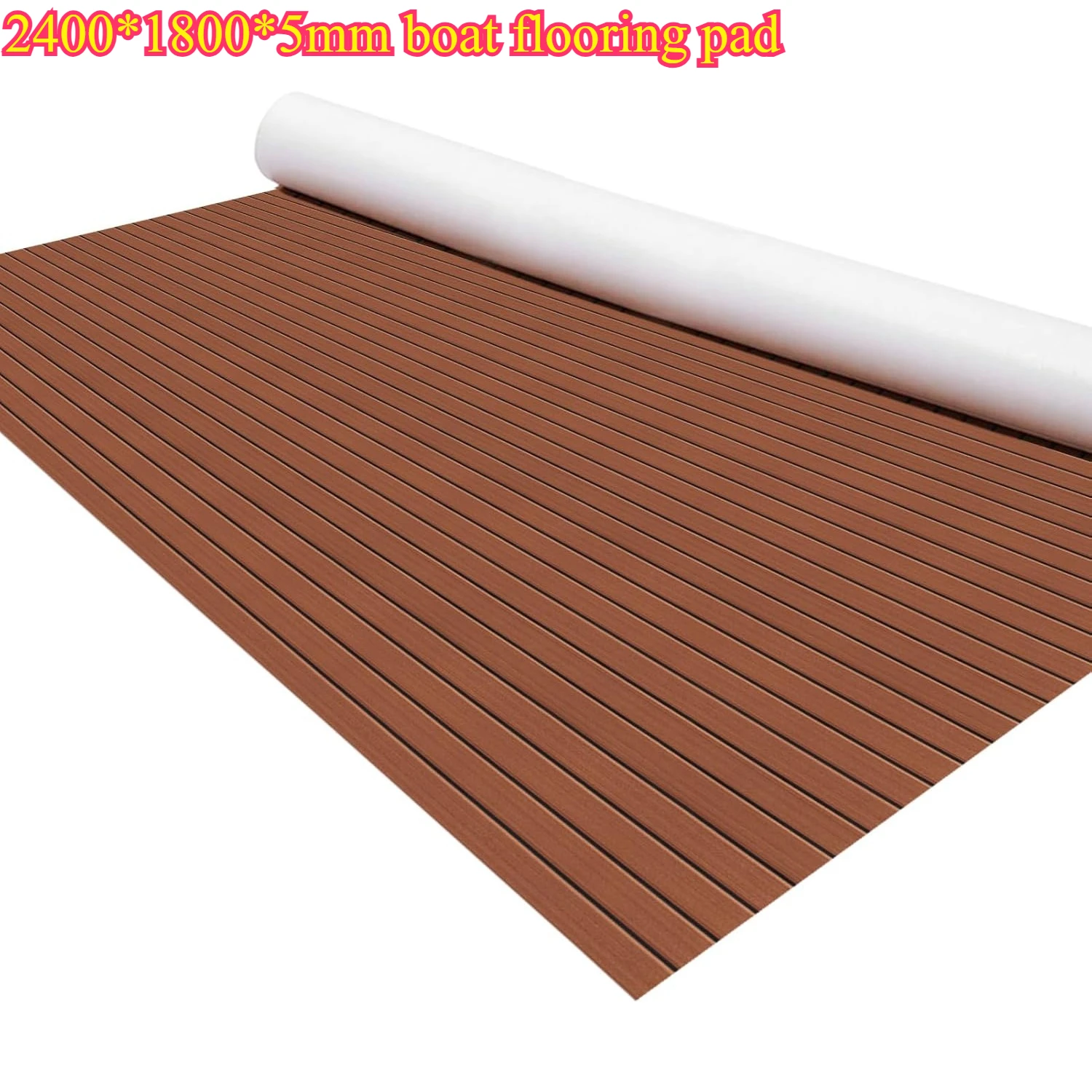 

2400*1800mm EVA Foam Boat Flooring Pad Self-adhesive Large Size Faux Teak Deck Sheet Mat Marine Yacht Jetski Seadoo Vehicle Pad