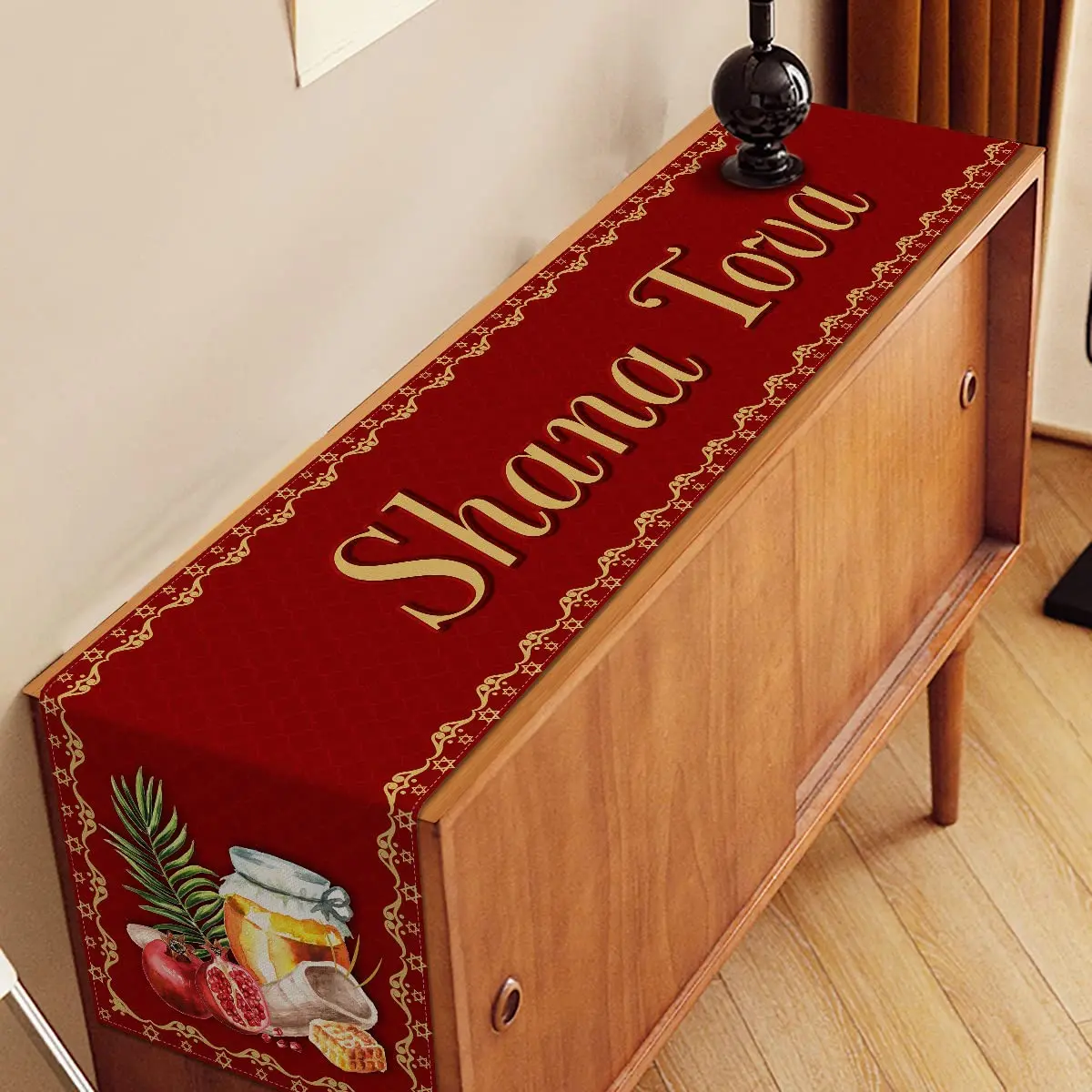 Rosh Hashanah Table Runner Rosh Hashanah Tablecloth Jewish New Year Shana Tova Decor Rosh Hashanah Home Table Decorations