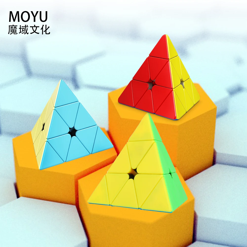 MOYU Pyramid Magic Cube 3x3 Stickerless Speed Magic Cube 3x3x3 Pyraminx Professional Speed Puzzle Education Toys For Kids