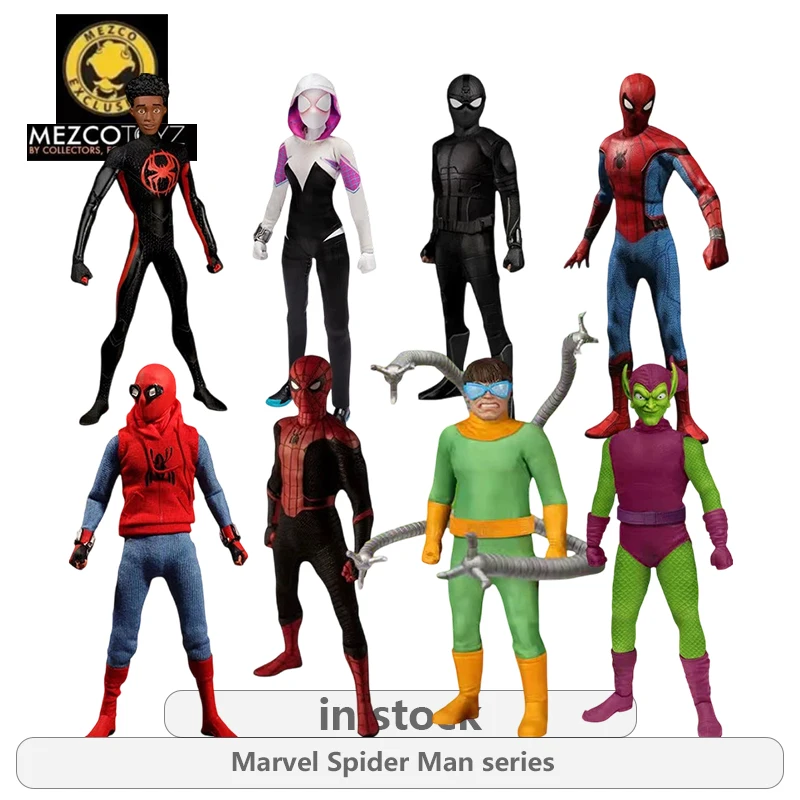 Mezco Toyz Original 1/12 Serie de Figuras de Acción Articuladas Gwen, Myers, Spider-Man, Doc Ock, Green Goblin