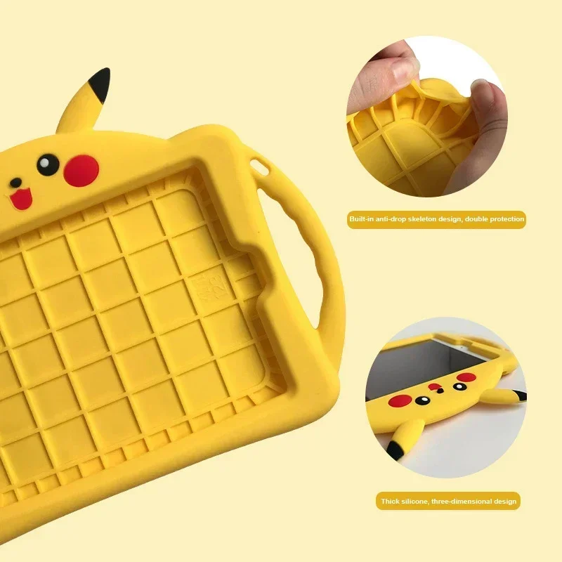 2024 pikachu caso de mesa para ipad pro 2021 para ipad mini 2 3 4 caso para 9.7 2017 2018 ipad ar 1 2 9.7 borracha macia funda capa