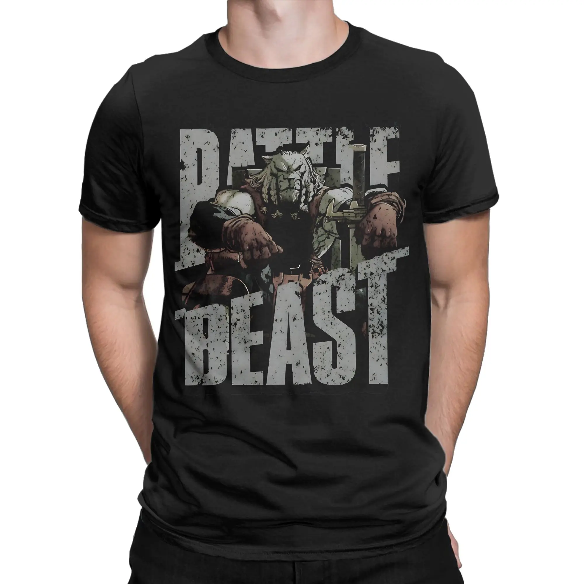 Camiseta clásica divertida de algodón 100% para hombre, Invincible King of Battle