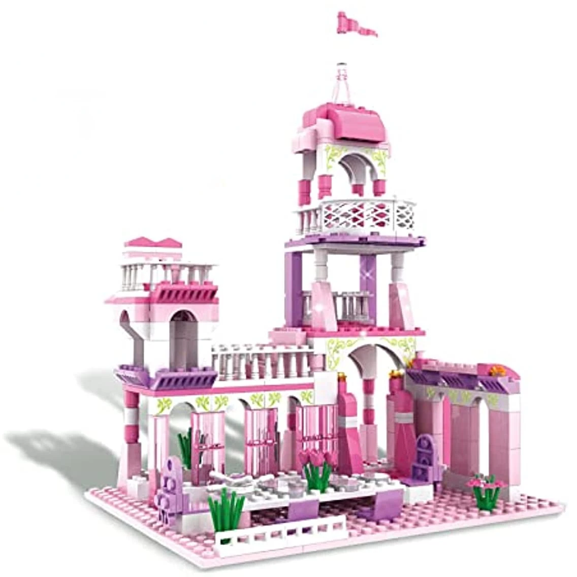 

Friends Princess Castle Building Blocks Pink Palace Banquet Bricks Toys for Girls 6+ Construction Play Set Educational Toys