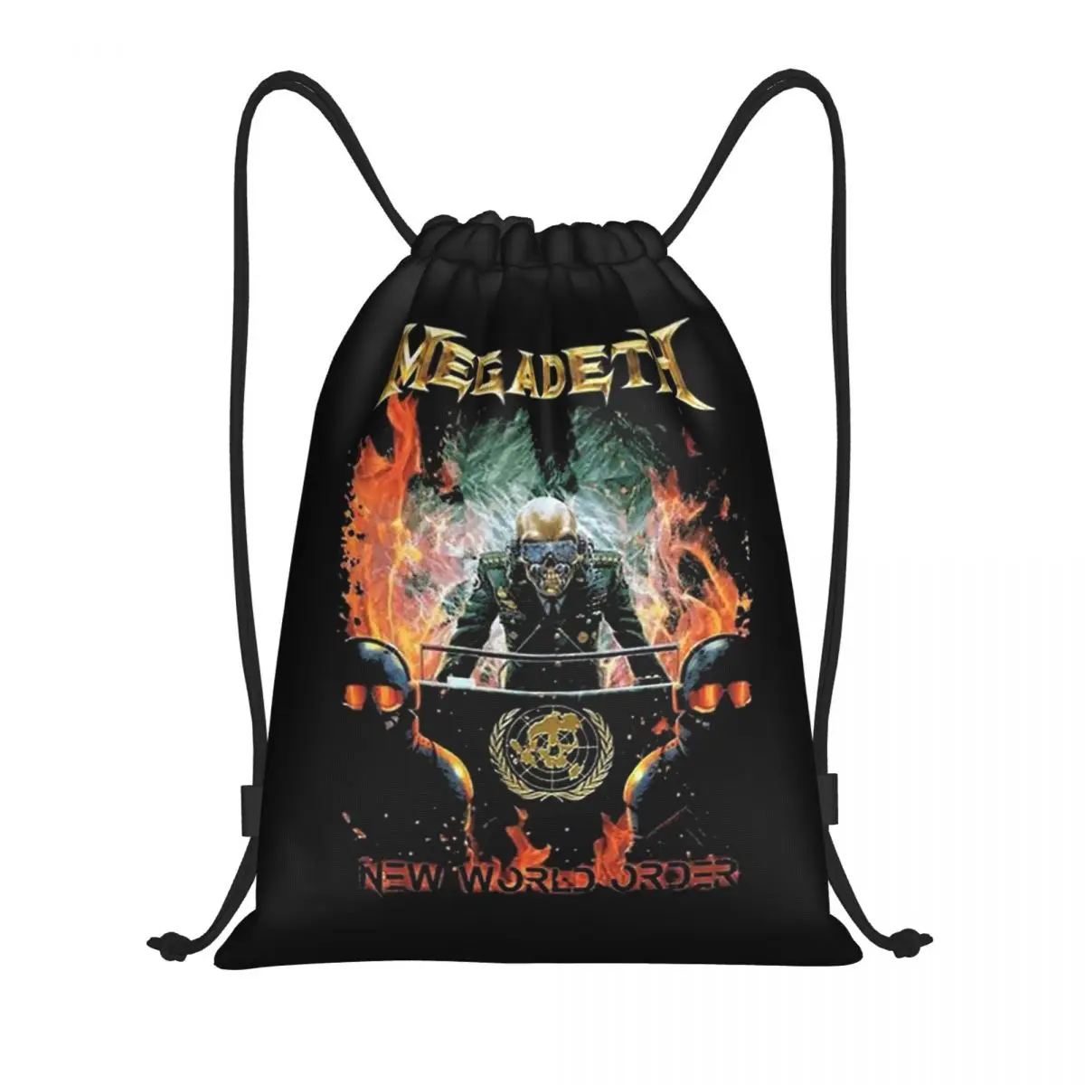 

Сумки Megadeths New World Order In Fire на шнурке для тренировок, рюкзаки для йоги, женские и мужские рок-группы, спортивный рюкзак для спортзала