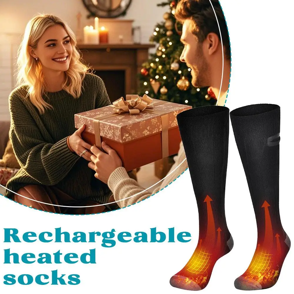 

Winter Cold-proof Warm Feet Stockings Medium Large Velvet Thickening Socks Keep Warm Rechargeable Heating Socks For Men Women
