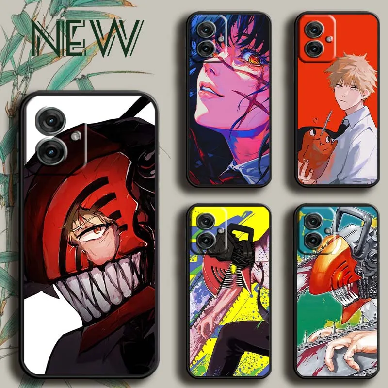 

Anime C-Chainsaw M-Mans Phone Case For Motorola G85 Edge 50 G24 G35 G14 G04 40 G72 G34 G31 G Stylus G54 G13 G32 5G Black