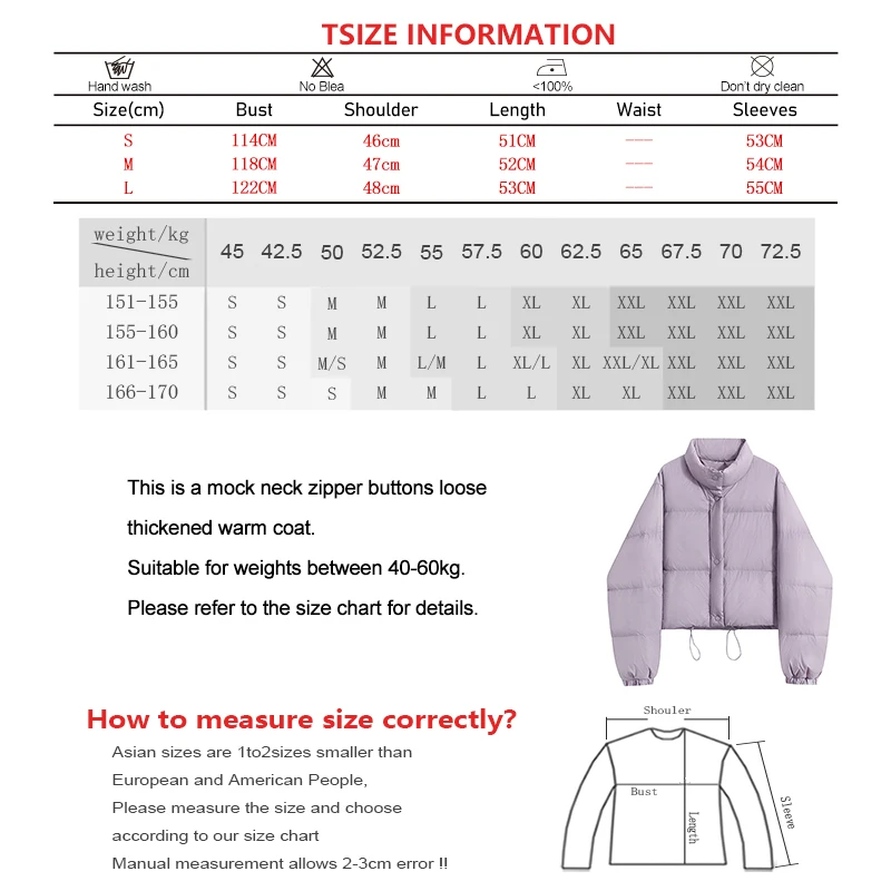 HELIAR Women Winter Casual Mock Neck Thicken Down Coat Pocket Warm Loose Cotton-padded Jacket Zipper Buttons Short Outwear Fall