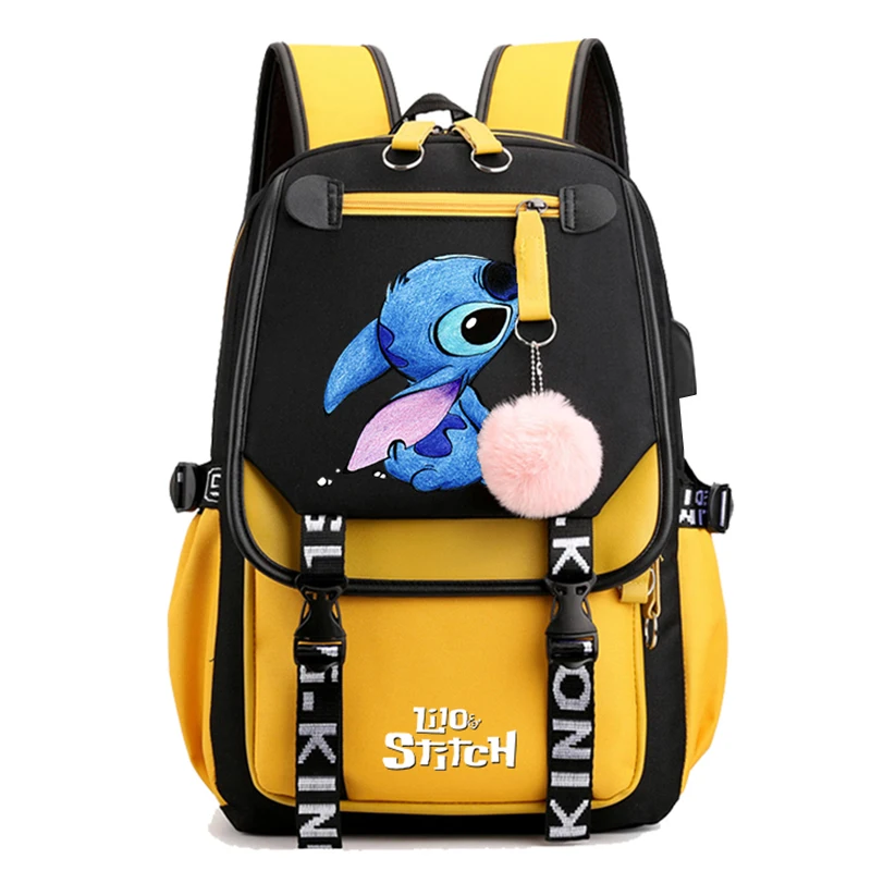 

Lilo Stitch Printed Backpack Cartoon Student Teenagers Bookbag Sport Rucksack Laptop Teens Travel Schoolbag for Boy Girl Bagpack