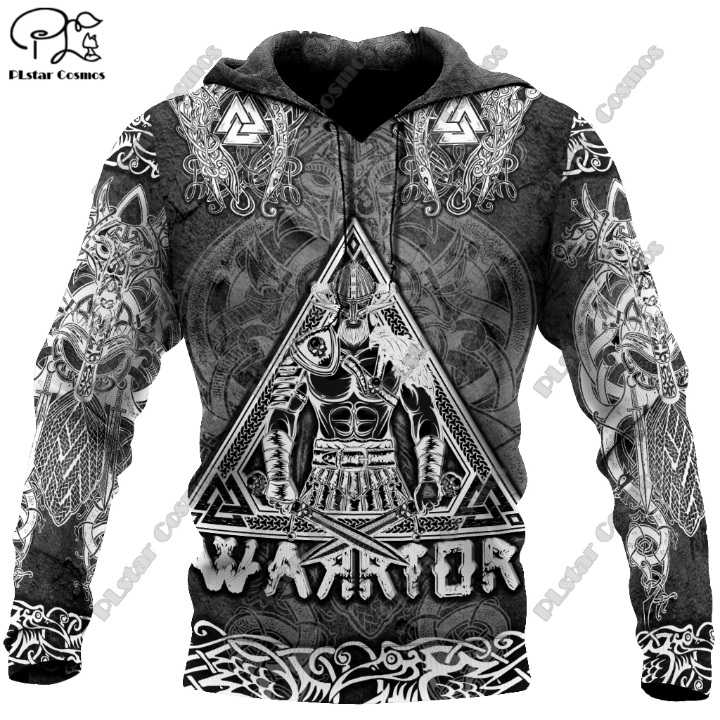 PLstar Cosmos 3D Print Fashion Men/Women Retro Classic Warrior Tattoo Unisex Streetwear Fun Hoodie/Sweatshirt/Jacket/-a1