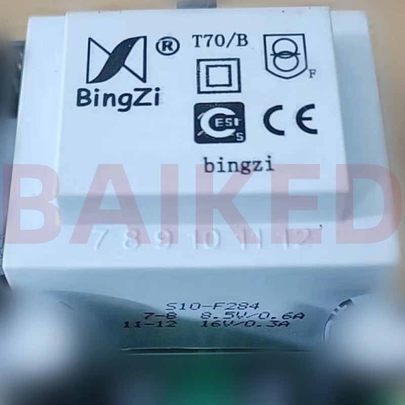 BingZi T70/B ESI S10-F284 7-8 8.5V/0.6A 11-12 16V/0.3A 51×43×36mm  Welded power transformer for printed circuit board