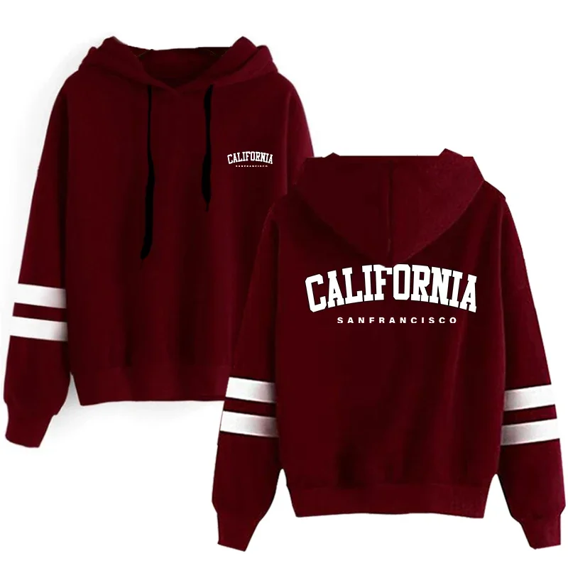 Autumn Winter Versatile Pullovers Hot Sale Hoodies Stripe Women Sweatshirts Style Fashion Casual Sports Daily Simplicity Quality