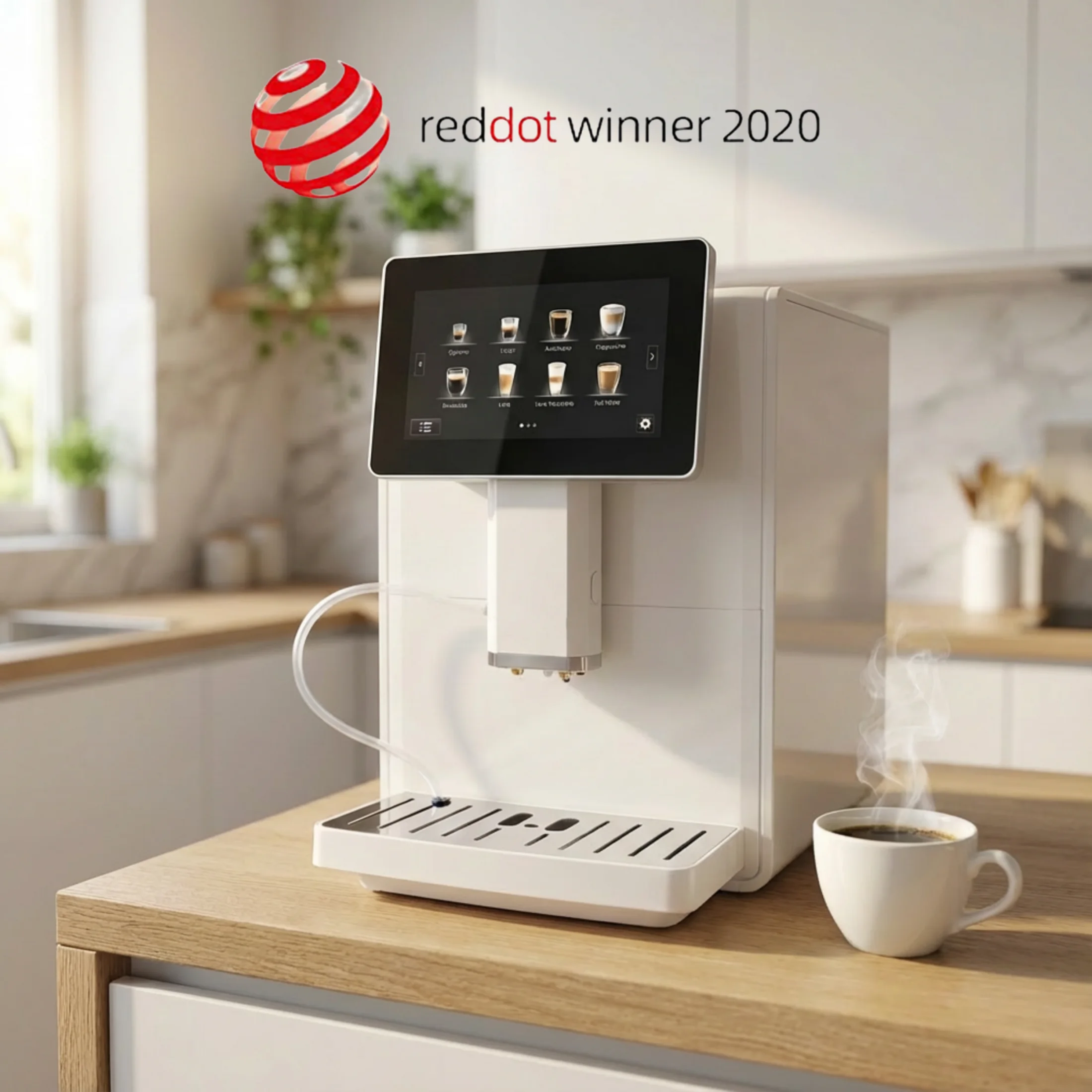 Premium Fully Automatic Stainless Steel Espresso Coffee Maker Intelligent Touch Screen Most Brew System Household