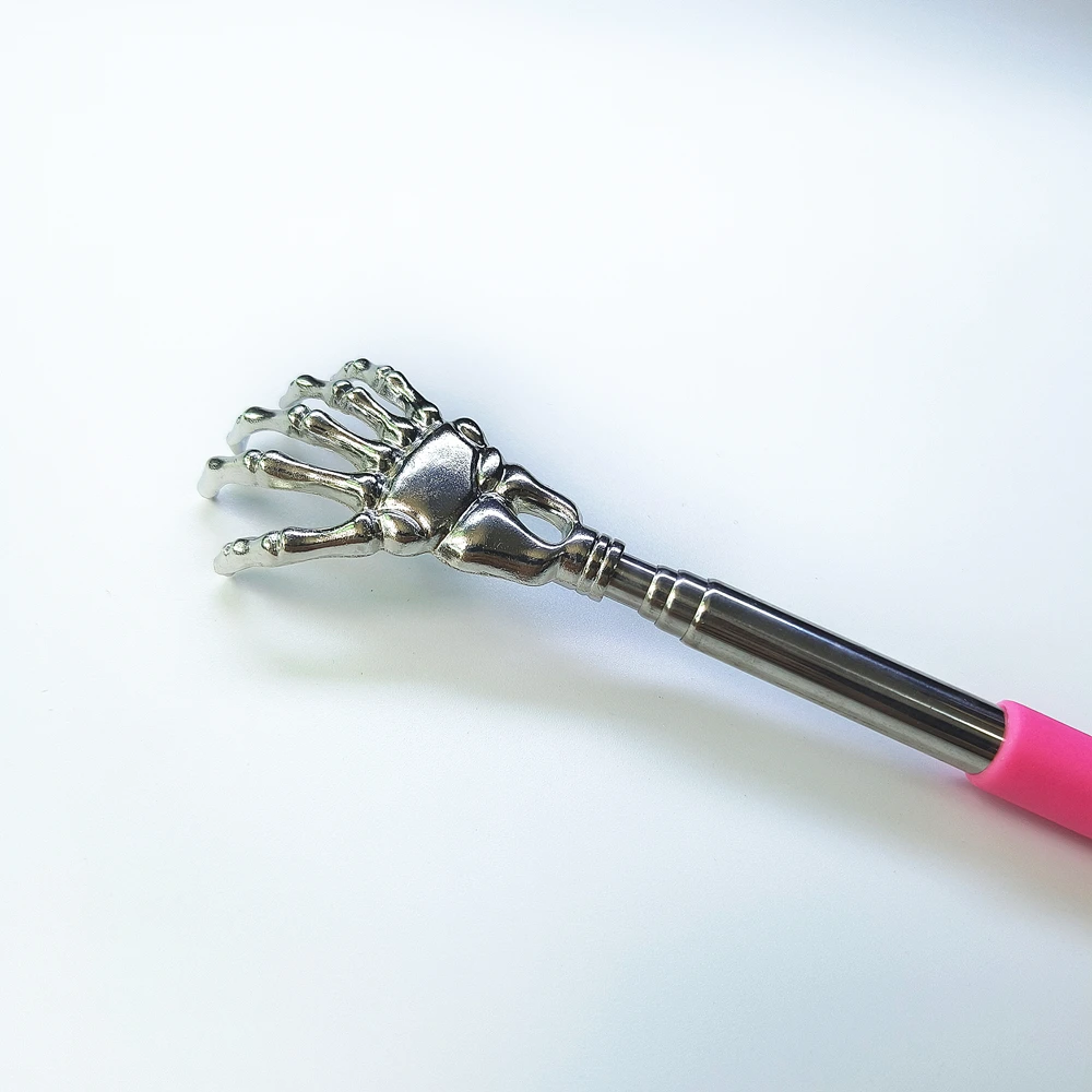 الفولاذ المقاوم للصدأ الظهر هرش تلسكوبي خدش مدلك قابلة للتمديد حكة منتجات صحية سعيدة Hackle الحرف اليدوية الحيوانات الأليفة