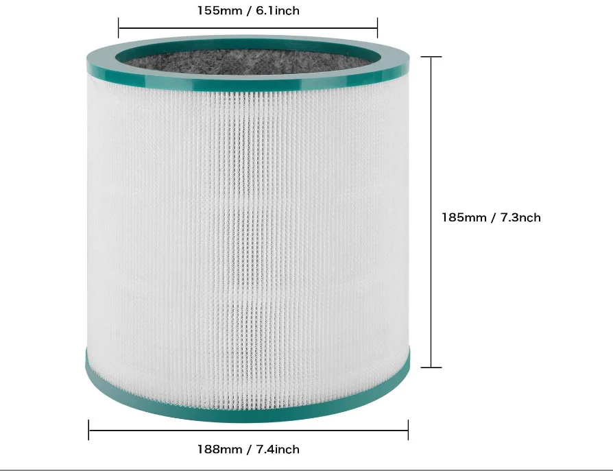 Air Purifier Filter for HEPA Filters Compatible with Dyson Tower Purifier Pure Cool Link TP00, TP01, TP02, TP03, BP01,