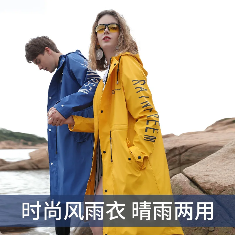 

Raincoat Outdoor Long Full Body Adult Double Layer Rainproof Pu Poncho