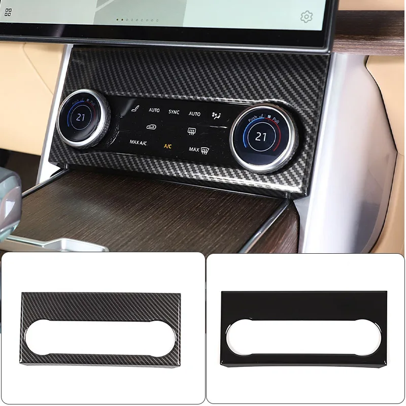 For Land Rover Range Rover Vogue L460 2023 ABS Carbon Fiber Central Control Air Conditioning Knob Panel Cover Car  Accessories