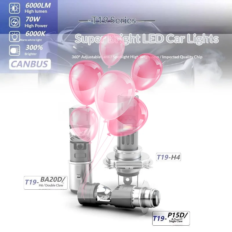 1PCS P15D H6M LED Motorcycle Headlight Hi Lo Beam Yellow White Dual Color for ATV UTV Motorbike Upgrade