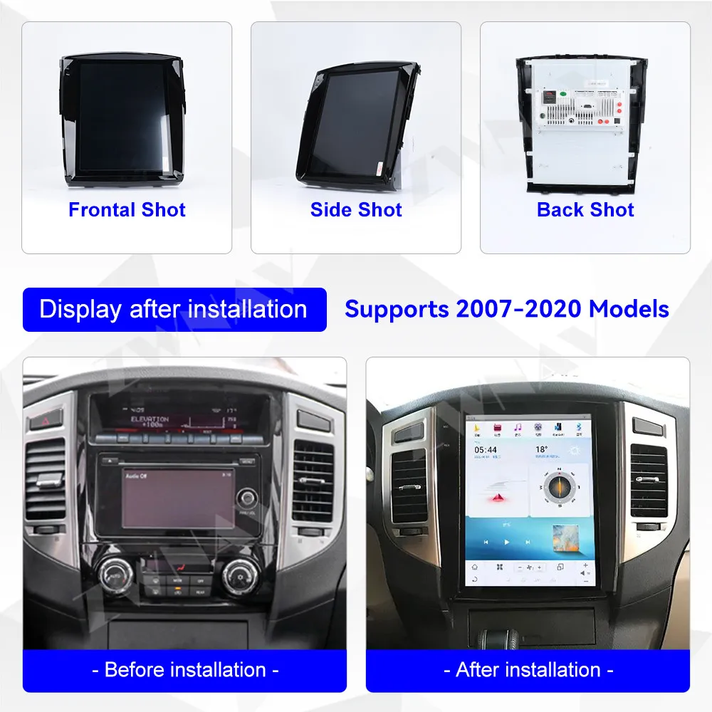 12.1 Carplay Android Car Screen for Mitsubishi Pajero V97 V93 Shogun Montero 2007-2020 GPS Navigation Multimedia Player HeadUnit