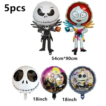 Noční můra před Vánoci balónek narozeninový banner párty dekorace nádobí Jack Skellington potřeby halloween pozadí 8 nejlepší prodej noční můra před Vánoci vánoční dekorace - №4