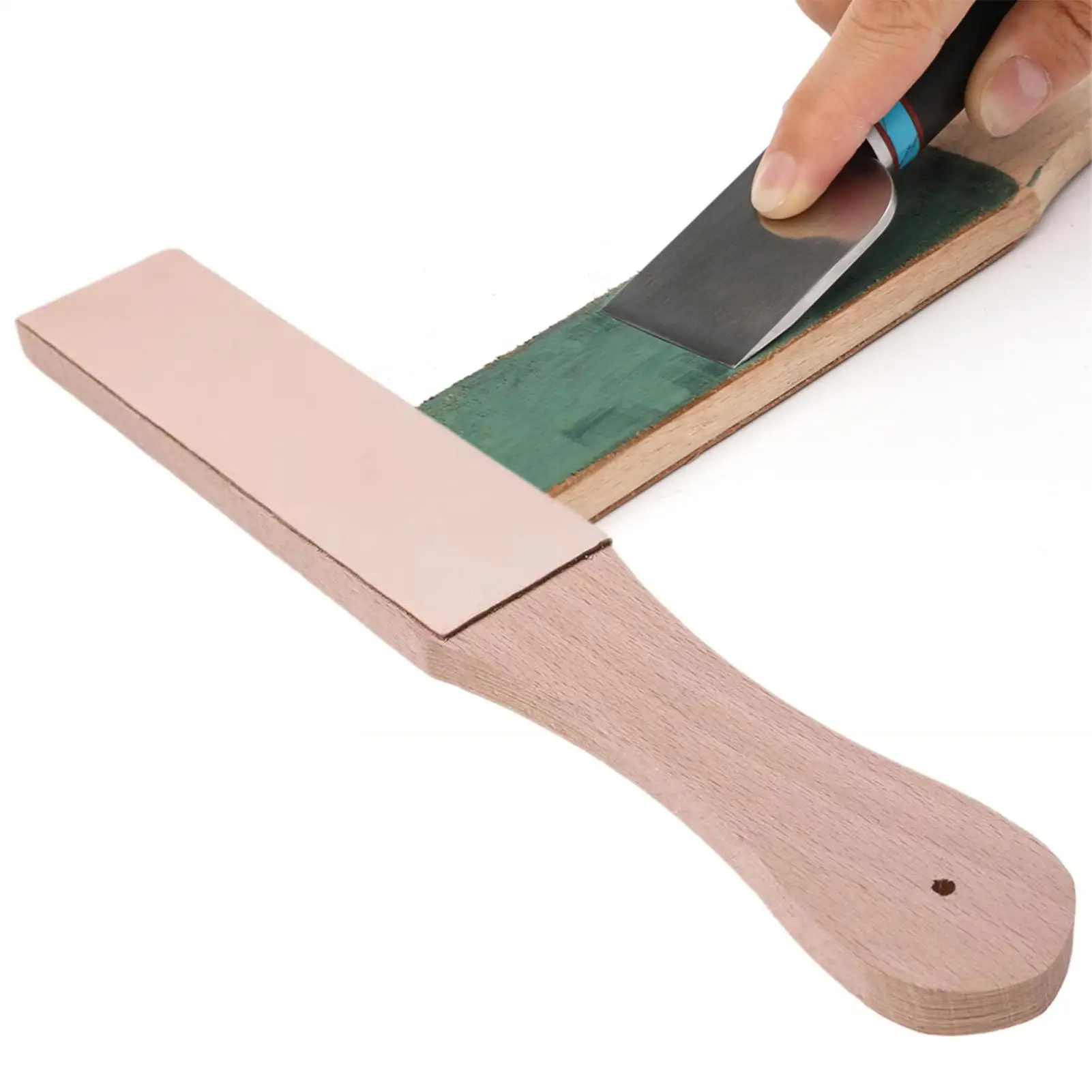 

Double Side Leather Strop for Knife Sharpening Stropping Block Kit Knife Sharpening Double Side Home Sharpening Tool
