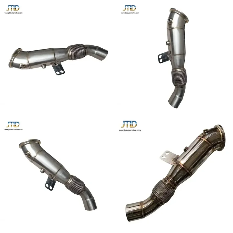 JTLD Stainless Steel Exhaust Downpipes Surface Polishing for BMW G30 B58 G30 540I F30 340i F32 440i 550I