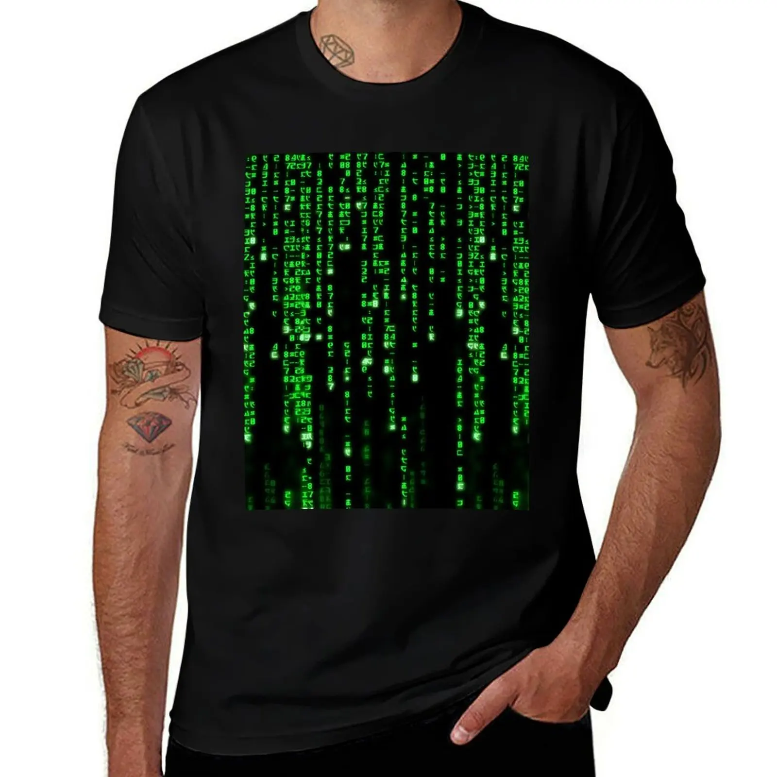 

Matrix man T-Shirt Code Binary tshirt cotton - high designer quality t shirt The anime shirts t Program