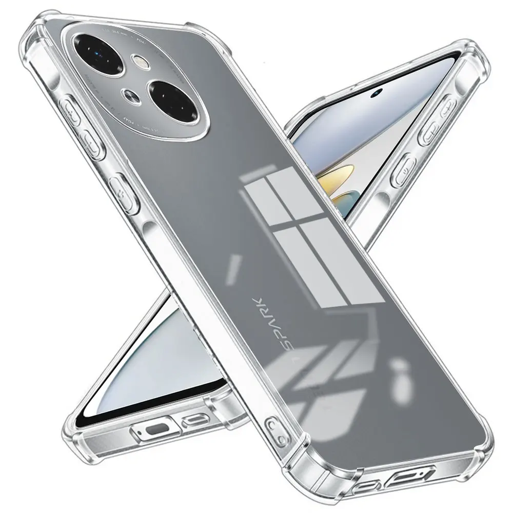 Phone Case For Tecno Spark Go 1 Shockproof Case ForTecno Spark Go 2025 2024 2023 2022 2021 Transparent Soft Silicone Back Cover image 2