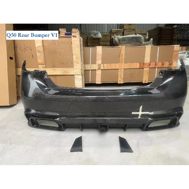 

Carbon Rear Bumper for Q50 2014+ Rear Bumper with Led Diffuser