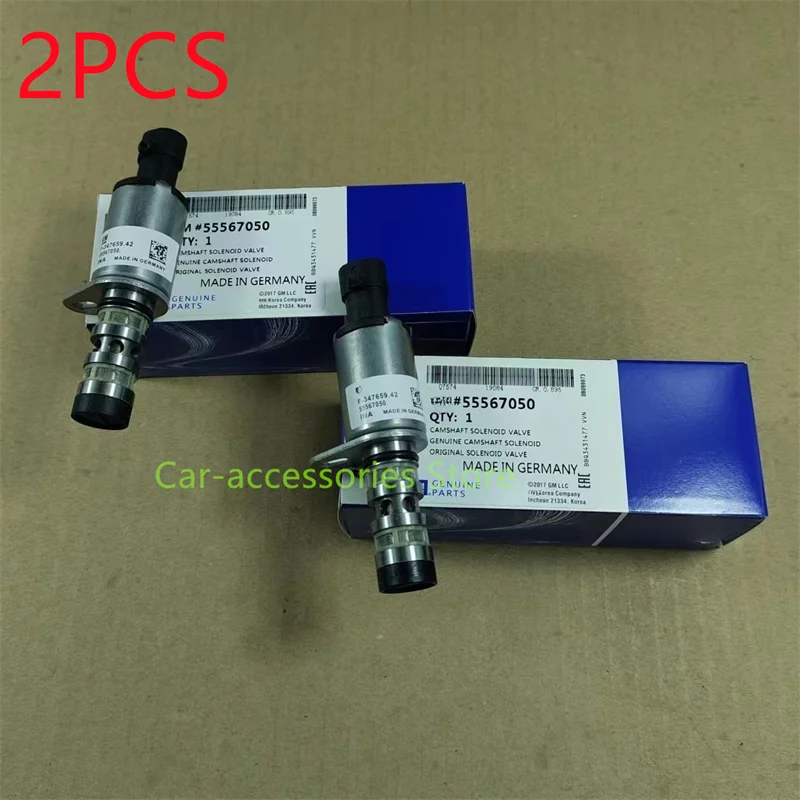 2PCS Camshaft Cam Control Solenoid Valve 55567050 For Chevrolet Cruze Sonic Trax Orlando Vauxhall Opel Astra Zafira