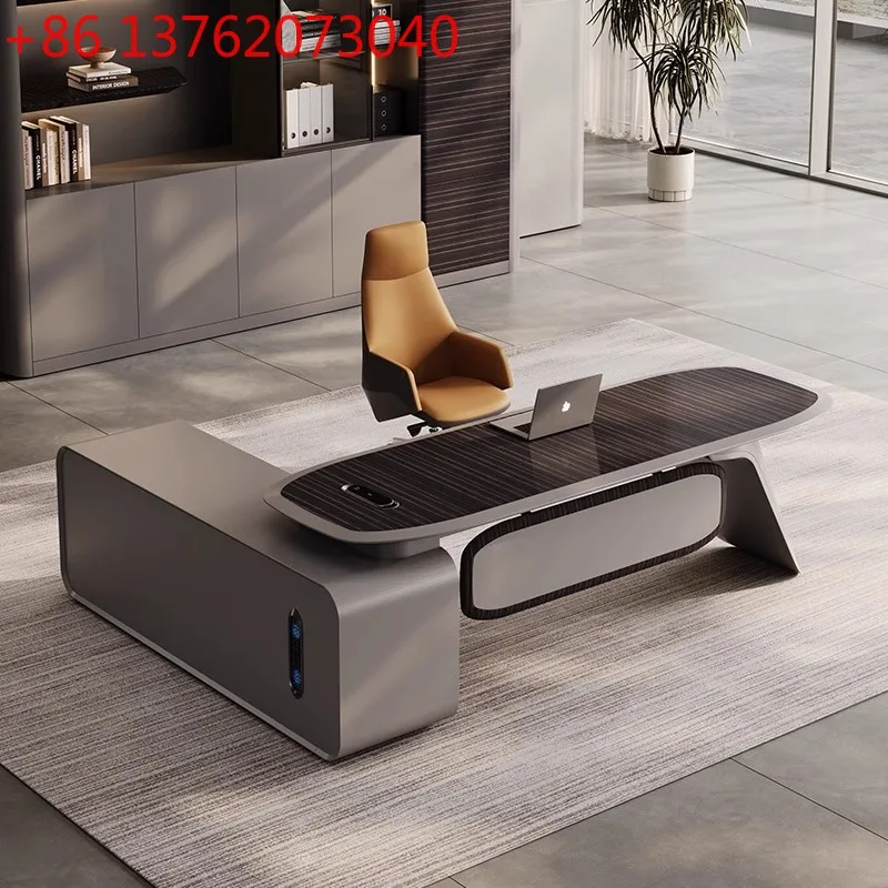 

Desk Boss Table Italian Minimalist Light Luxury High-end Supervisor Manager Leader Large Class Desk