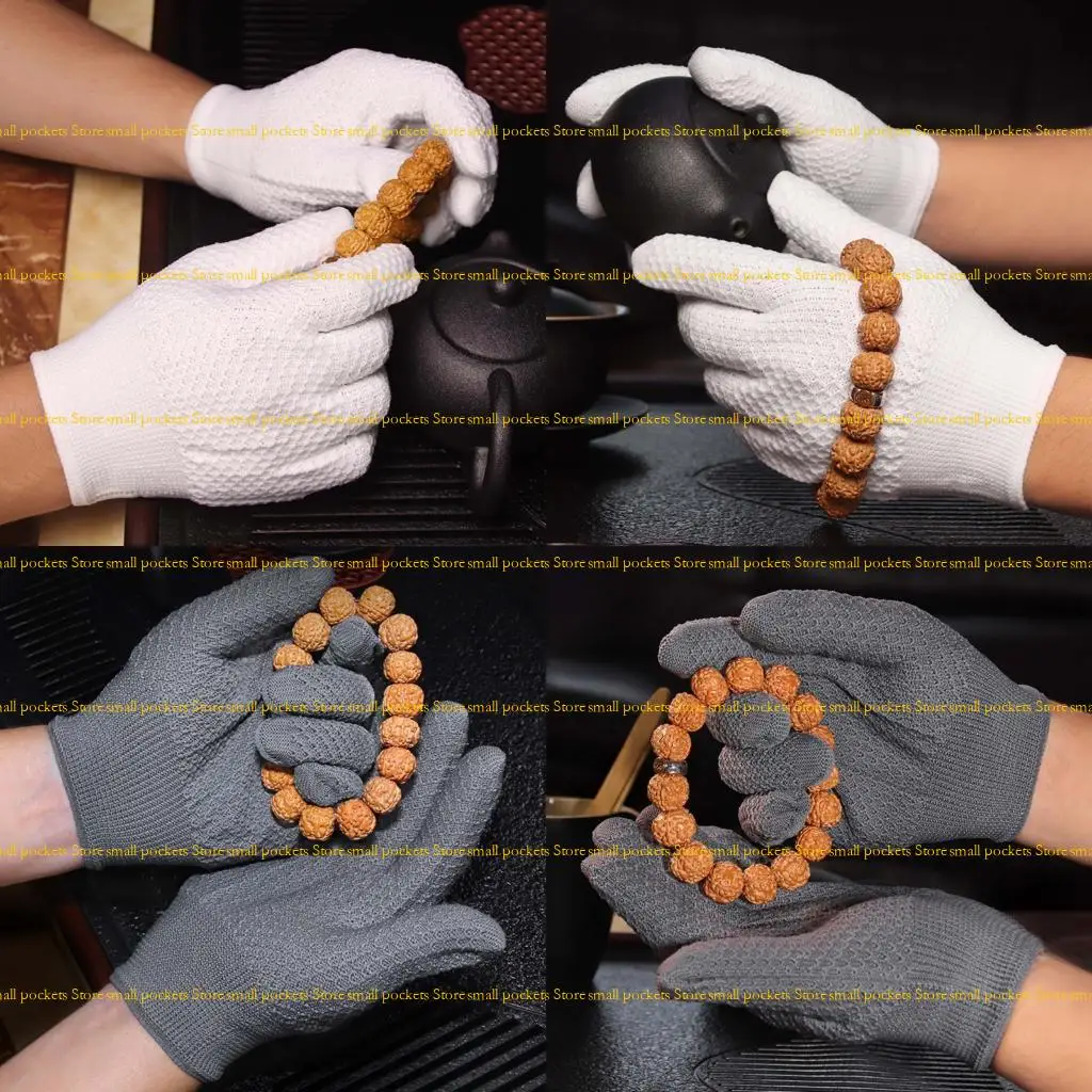 R1WD V Shaped Design Pineapple Texture Gloves For Enhancing Friction Beaded Polishing