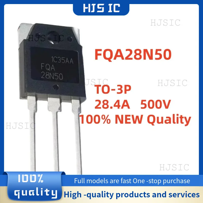 5-10-20PCS 100% Brand New Quality FQA28N50 FQA 28N50 TO3P 28.4A 500V Common MOSFETs for Electric Scooter Ultrasonic Applications