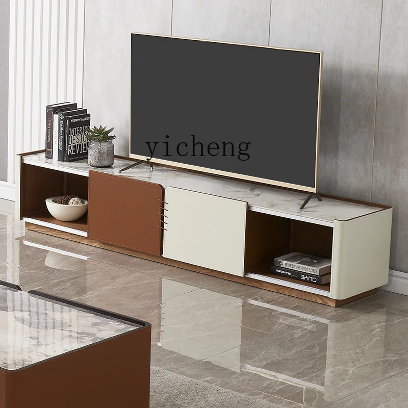 

X-13 light luxury high-end rock slab coffee table TV cabinet combination living room high-end TV cabinet