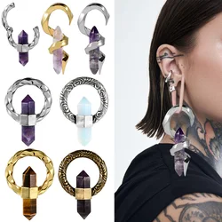 1PC Copper Bullet Stone Magnet Ear Weight Hanger For Stretched Ears Gauges Ear Plugs Tunnels Piercing Jewelry