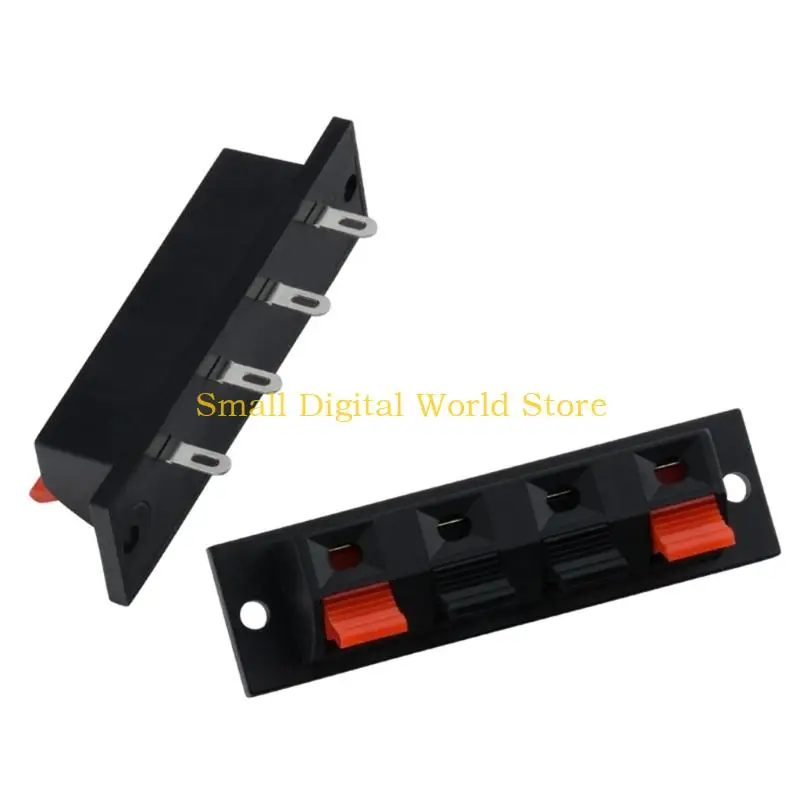 77UB Spring Loads Speaker Terminal Clip 4Pin Plastic Auditory Connectors for LED Aging Tests Quick Connection Wiring Solution