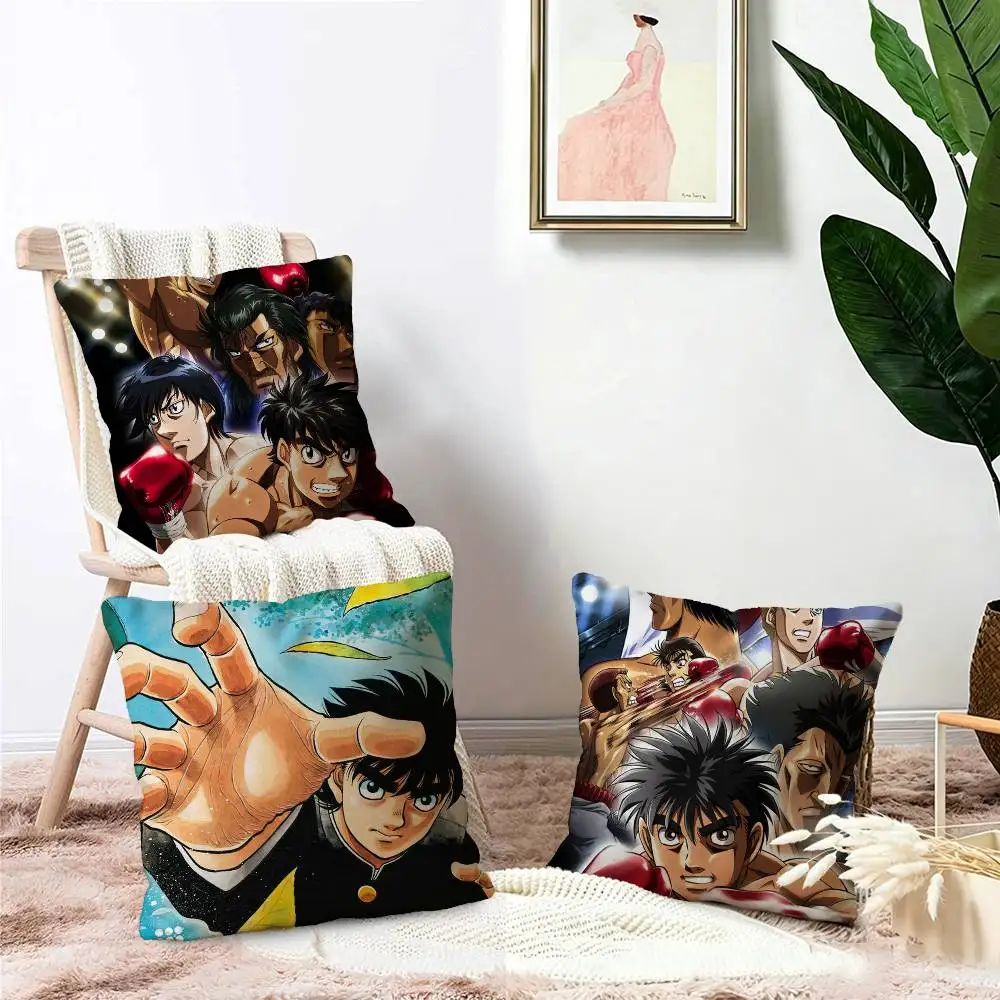 H-Hajime No Ippo Anime Boxing Cushion Cover Polyester Sofa Cushions Decorative Throw Pillows Home Decoration Pillowcover