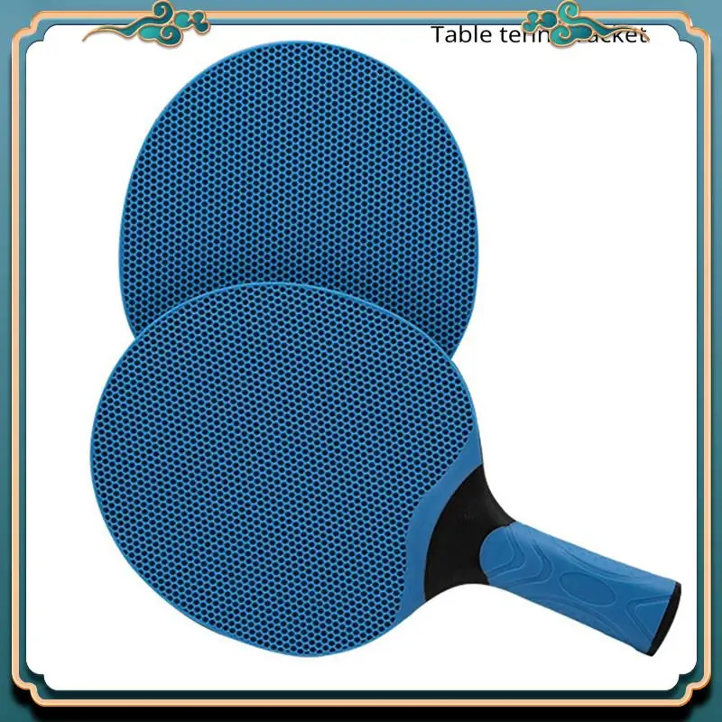 초보자 훈련 및 대회에 적합한 ABMV-스포츠 용품 실리콘 다색 탁구 라켓